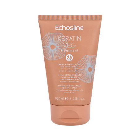 ECHOSLINE KERATIN VEG TREATMENT Crema vegana lisciante per capelli con cheratina 100ml - 1 ECHOSLINE KERATIN VEG TREATMENT Crema vegana lisciante per capelli con cheratina 100ml - 1