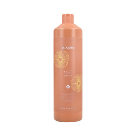 ECHOSLINE CURL VEG Wegański nawilżający szampon do włosów kręconych i falowanych 1000ml - 1