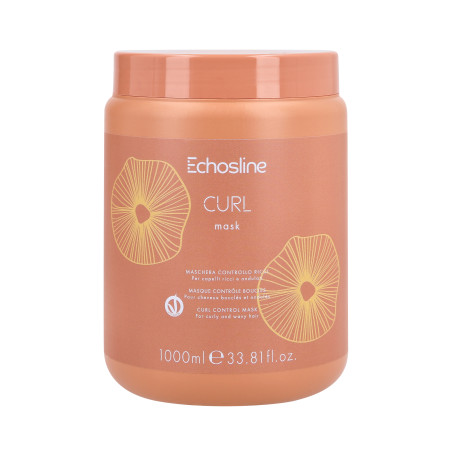 ECHOSLINE CURL VEG Vegane Feuchtigkeitsmaske für lockiges und welliges Haar 1000ml - 1 ECHOSLINE CURL VEG Vegane Feuchtigkeitsmaske für lockiges und welliges Haar 1000ml - 1