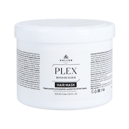 KALLOS PLEX BOND BUILDER Maska do włosów z białkiem roślinnym i kompleksem peptydów 500ml - 1 KALLOS PLEX BOND BUILDER Maska do włosów z białkiem roślinnym i kompleksem peptydów 500ml - 1
