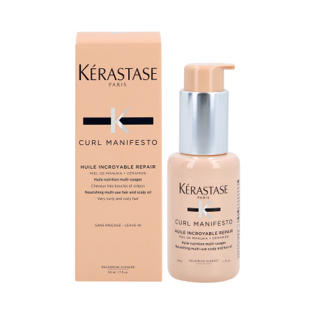 KÉRASTASE CURL MANIFESTO HUILE SUBLIME REPAIR Wielozadaniowy olejek do włosów kręconych i skóry głowy 50ml - 1 KÉRASTASE CURL MANIFESTO HUILE SUBLIME REPAIR Wielozadaniowy olejek do włosów kręconych i skóry głowy 50ml - 1