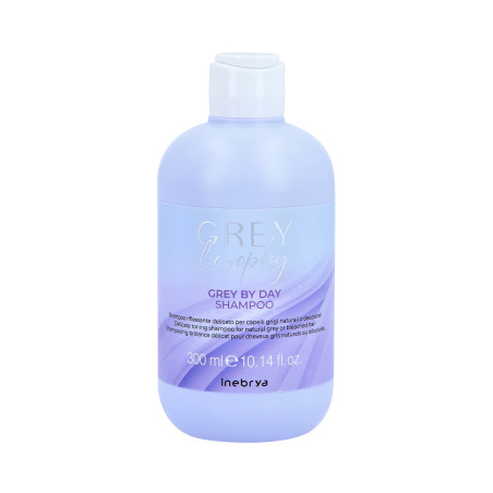 INEBRYA GREYLOSOPHY GREY BY DAY Delikatnie myjący szampon do włosów siwych i rozjaśnianych 300ml - 1 INEBRYA GREYLOSOPHY GREY BY DAY Delikatnie myjący szampon do włosów siwych i rozjaśnianych 300ml - 1