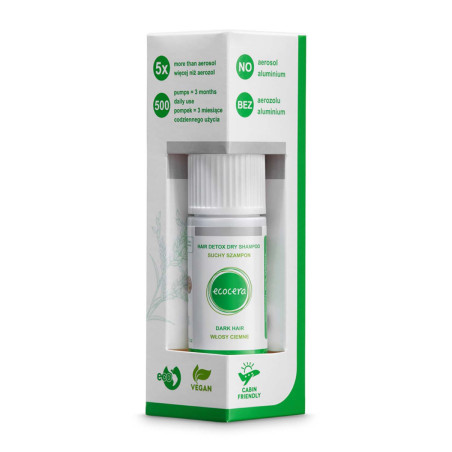 ECOCERA DETOX Suchy szampon do włosów ciemnych 15g