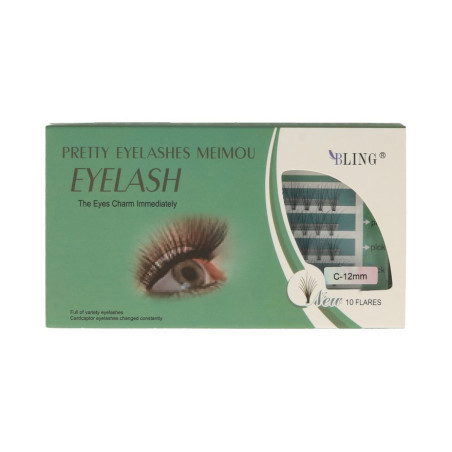 BLING Wimpernbüschel 80 Stk. C-12mm - 1 BLING Wimpernbüschel 80 Stk. C-12mm - 1