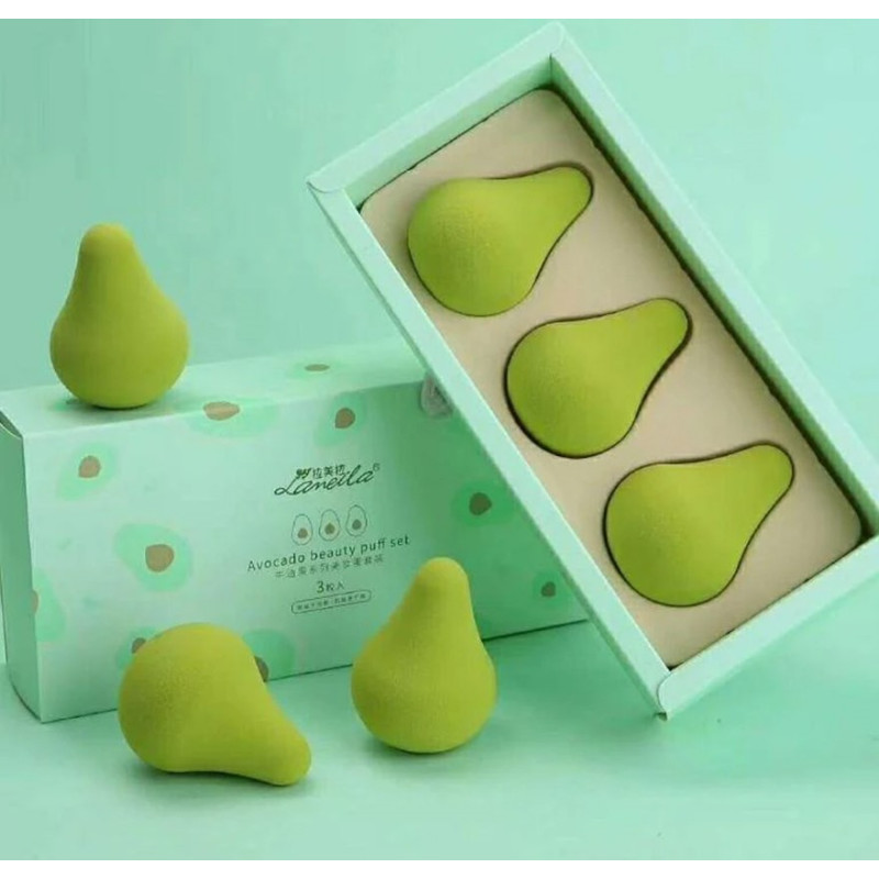 LANEILA BEAUTY PUFF AVOCADO Spugnette per trucco 3 pz.