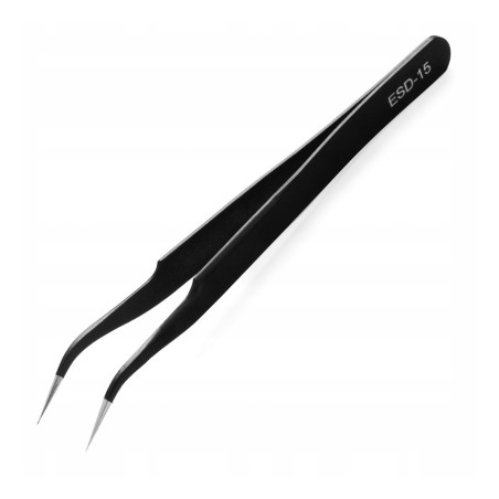 Pince à épiler pour extensions de cils, courbée