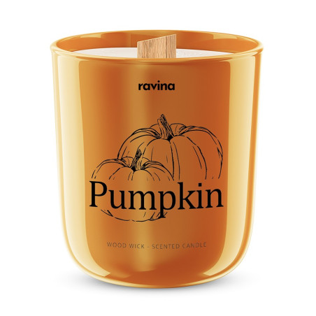 RAVINA Sojowa świeca zapachowa w szkle, Pumpkin 175g - 1 RAVINA Sojowa świeca zapachowa w szkle, Pumpkin 175g - 1