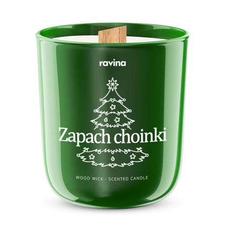 RAVINA Candela profumata alla soia in vetro, profumo albero di Natale 175g - 1