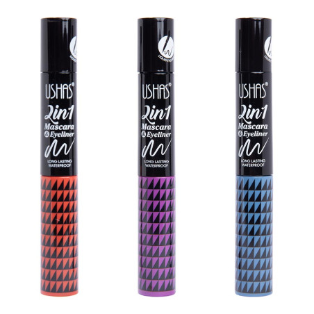 USHAS Mascara & Eyeliner 2in1, czarny, 3g