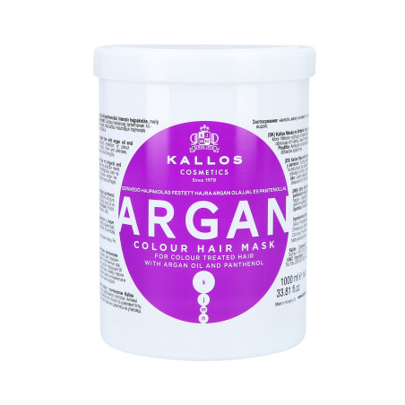 KALLOS ARGAN OIL Kremowa maska chroniąca kolor 1000ml - 1 KALLOS ARGAN OIL Kremowa maska chroniąca kolor 1000ml - 1