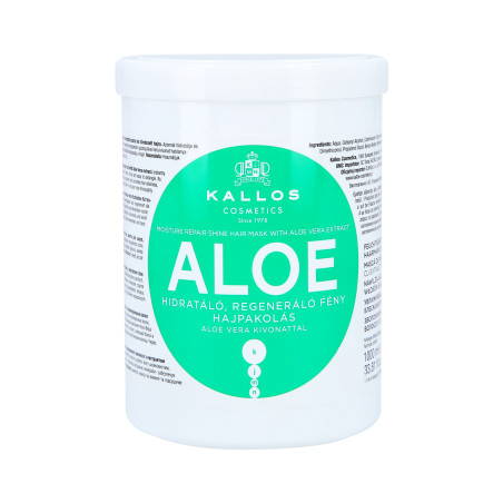KALLOS KJMN Aloe Nawilżająca maska do włosów z aloesem 1000ml - 1 KALLOS KJMN Aloe Nawilżająca maska do włosów z aloesem 1000ml - 1