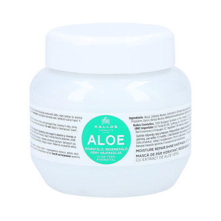 KALLOS KJMN ALOE Nawilżająca maska do włosów z aloesem 275ml - 1 KALLOS KJMN ALOE Nawilżająca maska do włosów z aloesem 275ml - 1