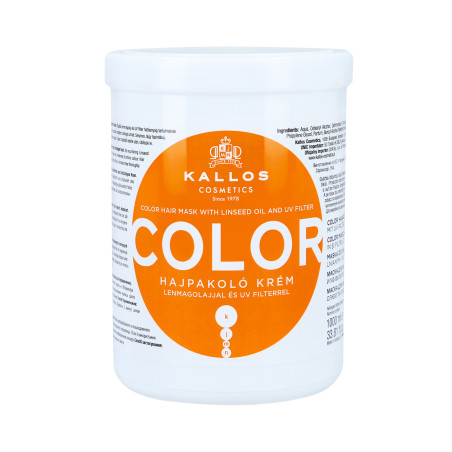 KALLOS KJMN Color maska do włosów farbowanych 1000ml - 1 KALLOS KJMN Color maska do włosów farbowanych 1000ml - 1