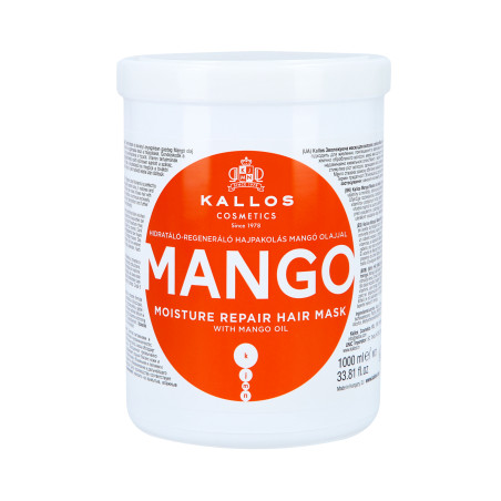KALLOS KJMN Maschera rigenerante per capelli con olio di mango 1000ml - 1 KALLOS KJMN Maschera rigenerante per capelli con olio di mango 1000ml - 1