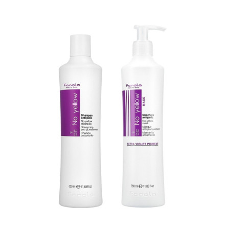 FANOLA NO YELLOW Zestaw do włosów blond szampon 350ml+maska 350ml - 1