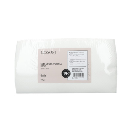 LUSSONI 100 Stück Cellulose Tücher, Einwegtücher, Basic, 70cm x 40cm