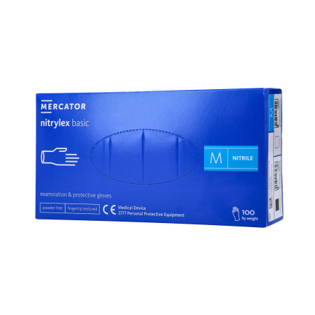 MERCATOR MEDICAL NITRYLEX BASIC Nitrilhandschuhe Einweg blau 100 Stk. Gr. M - 1 MERCATOR MEDICAL NITRYLEX BASIC Nitrilhandschuhe Einweg blau 100 Stk. Gr. M - 1
