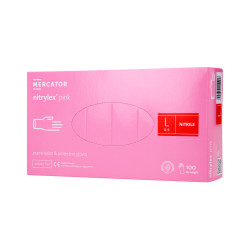 NITRILE GLOVES MERCATOR L PINK