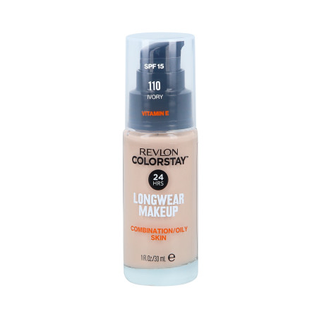 REVLON COLORSTAY Podkład z pompką do skóry tłustej i mieszanej 110 Ivory 30ml - 1 REVLON COLORSTAY Podkład z pompką do skóry tłustej i mieszanej 110 Ivory 30ml - 1
