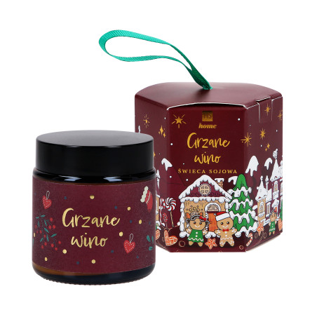 HISKIN HOME Weihnachts-Sojakerze, Glühwein 100g
