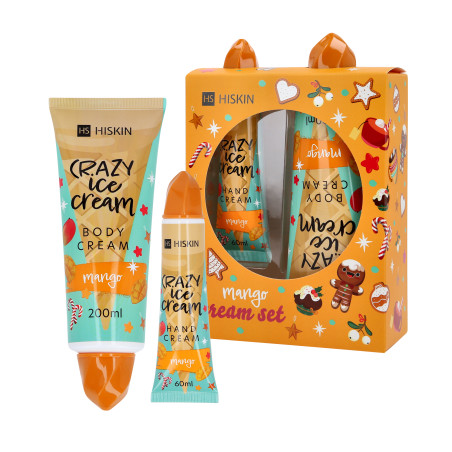 HISKIN XMASS MANGO Zestaw balsam do ciała i krem do rąk, Mango 200ml + 60ml