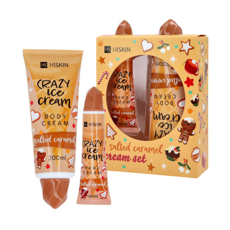HISKIN XMASS SALTED CARAMEL Zestaw balsam do ciała i krem do rąk, Słony Karmel 200ml + 60ml - 1