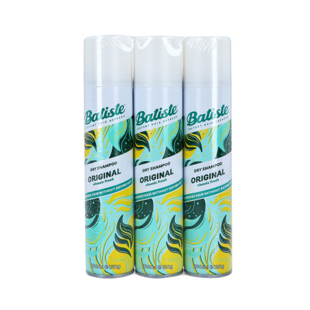 BATISTE ORIGINAL Zestaw, suchy szampon 200ml x3 - 1 BATISTE ORIGINAL Zestaw, suchy szampon 200ml x3 - 1