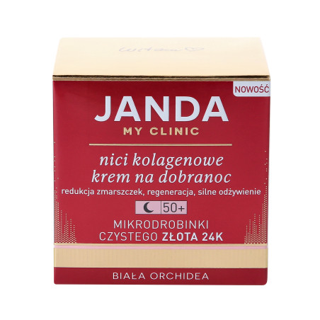 JANDA MY CLINIC 50+ Nici kolagenowe, przeciwzmarszczkowy krem na dobranoc 50ml - 1 JANDA MY CLINIC 50+ Nici kolagenowe, przeciwzmarszczkowy krem na dobranoc 50ml - 1
