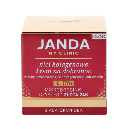 JANDA MY CLINIC 70+ Nici kolagenowe przeciwzmarszczkowy krem na dobranoc 50ml