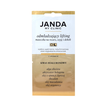 JANDA MY CLINIC Masque rajeunissant visage, cou et décolleté à l'acide hyaluronique 8 ml