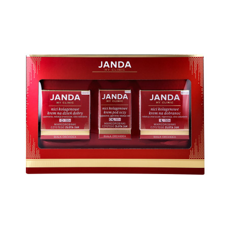 JANDA MY CLINIC Zestaw, krem na dzień dobry 50ml + krem na dobranoc 50ml + krem pod oczy 15ml dla kobiet powyżej 50 roku życia