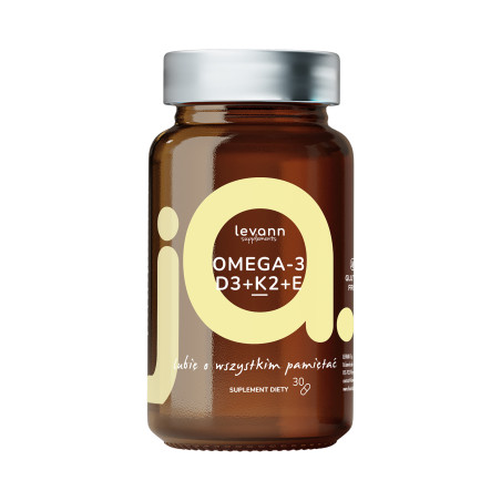 LEVANN “jA” SUPPLEMENTS OMEGA3+D3+K2+E Suplement diety jA w kapsułkach 30 kapsułek