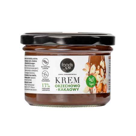 LEVANN FOODS BY ANN Krem orzechowo-kakaowy 13% orzechów laskowych 220g