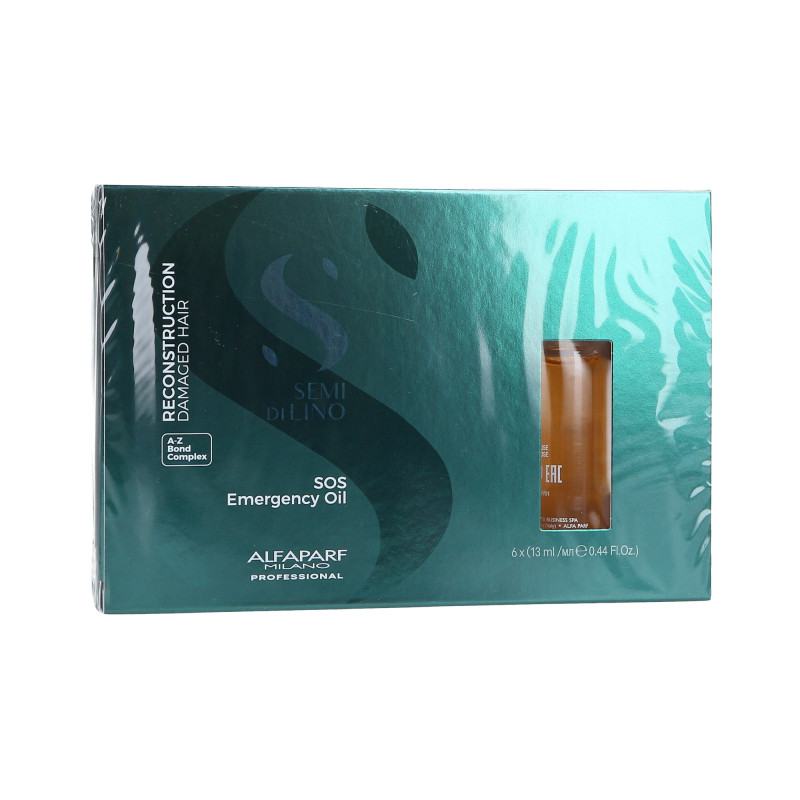ALFAPARF SEMI DI LINO REPERATIVE SOS EMERGENCY OIL Regenerujące ampułki do włosów 6x13ml - 1