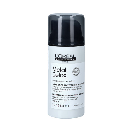 L’OREAL PROFESSIONEL METAL DETOX GLICOAMINE 1% + IONENE Nawilżający krem przeciwdziałający puszeniu bez spłukania 100ml - 1