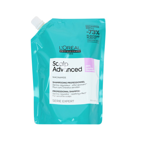 L'OREAL PROFESSIONNEL SCALP ADVANCED ANTI DISCOMFORT REFILL Szampon kojący do wrażliwej skóry głowy 500ml - 1 L'OREAL PROFESSIONNEL SCALP ADVANCED ANTI DISCOMFORT REFILL Szampon kojący do wrażliwej skóry głowy 500ml - 1