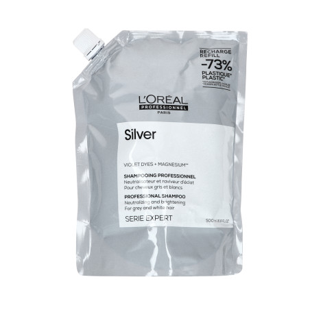 L'OREAL PROFESSIONNEL MAGNESIUM SILVER REFILL Szampon rozjaśniający do włosów siwych 500ml - 1 L'OREAL PROFESSIONNEL MAGNESIUM SILVER REFILL Szampon rozjaśniający do włosów siwych 500ml - 1