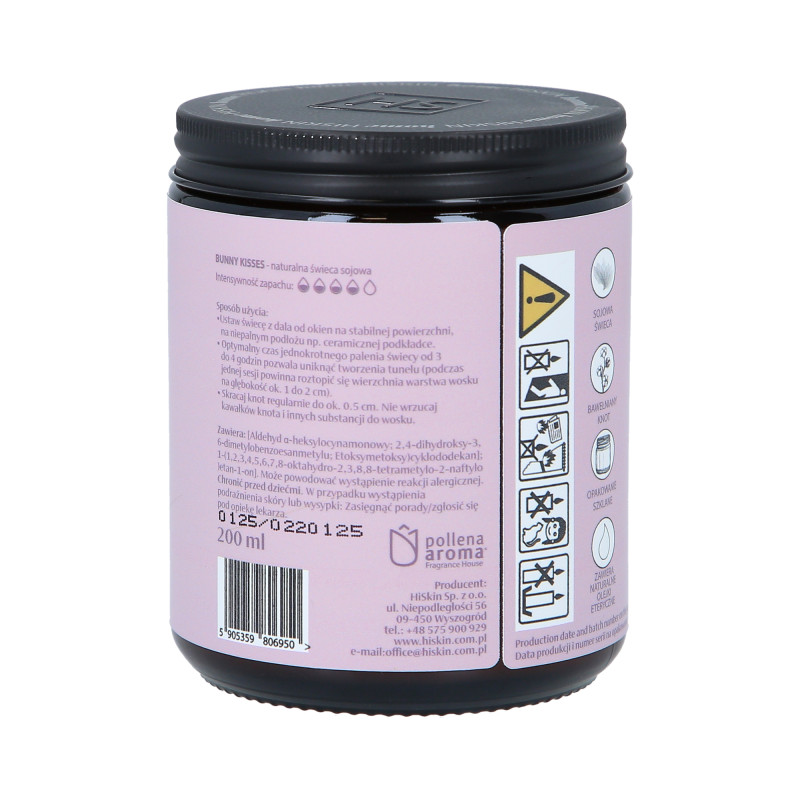 HISKIN HOME HAPPY EASTER Candela di soia profumata al coniglietto Kisses 200ml - 2