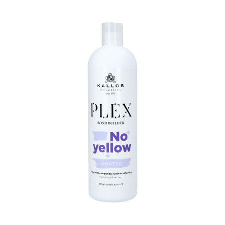 KALLOS PLEX NO YELLOW Fioletowy szampon do włosów blond kompleksem protein roślinnych i peptydów 500ml - 1 KALLOS PLEX NO YELLOW Fioletowy szampon do włosów blond kompleksem protein roślinnych i peptydów 500ml - 1