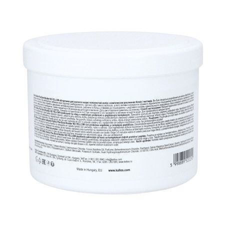 KALLOS PLEX NO YELLOW Maska do włosów blond z kompleksem protein roślinnych i peptydów 500ml - 2