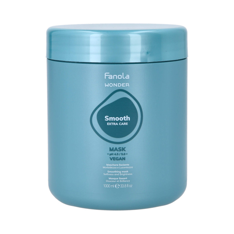FANOLA WONDER SMOOTH EXTRA CARE Wegańska maska wygładzająca do włosów puszących 1000ml - 1