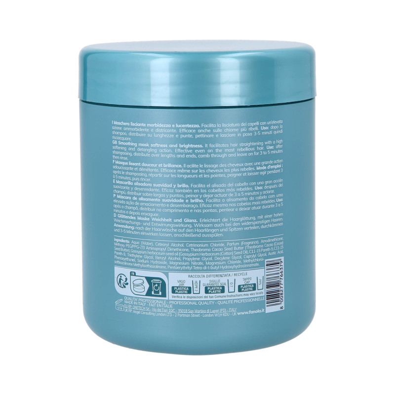 FANOLA WONDER SMOOTH EXTRA CARE Wegańska maska wygładzająca do włosów puszących 1000ml - 2