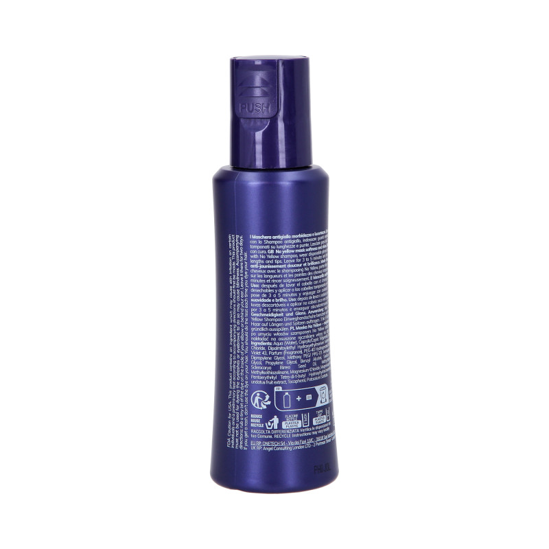 FANOLA WONDER NO YELLOW EXTRA CARE Vegane Neutralisierungsmaske für blondes Haar 100ml - 3