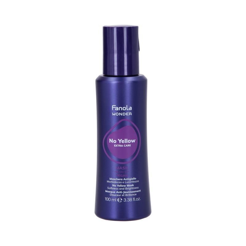 FANOLA WONDER NO YELLOW EXTRA CARE Vegane Neutralisierungsmaske für blondes Haar 100ml - 1