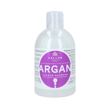 KALLOS ARGAN Szampon do włosów farbowanych 1000ml