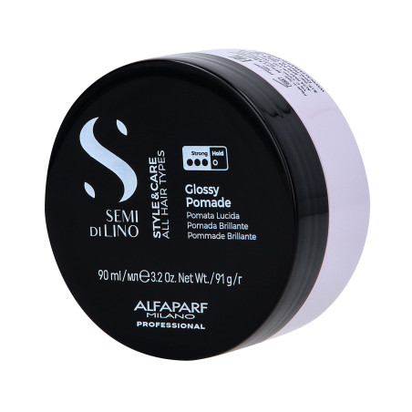 ALFAPARF SEMI DI LINO STYLE&CARE GLOSSY Nabłyszczająca pomada do włosów 90ml - 3