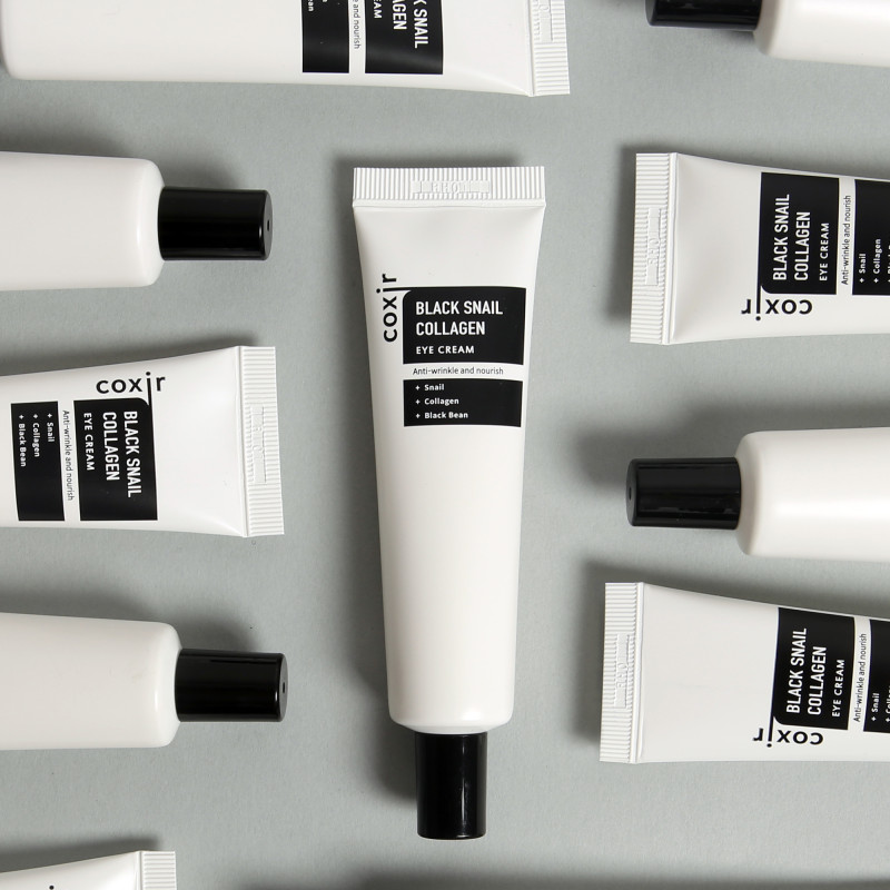 COXIR BLACK SNAIL COLLAGEN LINE Przeciwzmarszczkowy krem pod oczy z mucyną ślimaka i kolagenem 30ml - 2