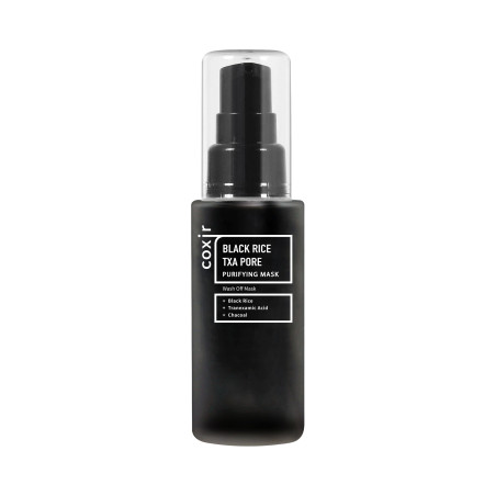 COXIR RICE LINE Reinigende Maske mit schwarzem Reis und Tranexamsäure 50ml - 1