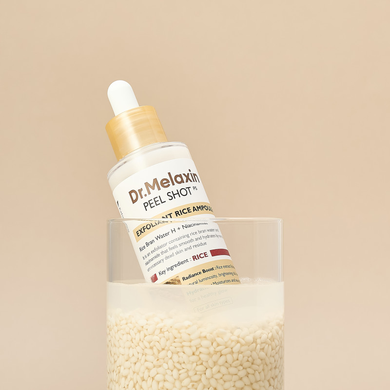 DR.MELAXIN PEEL SHOT LINE Delikatnie złuszczająca ampułka z ekstraktem z białego ryżu 80ml - 2