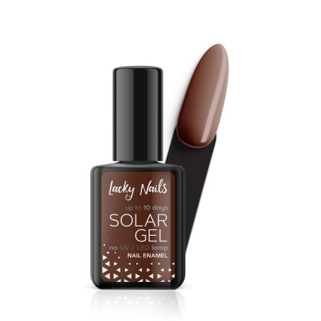 LACKY NAILS SOLAR GEL Smalto per unghie, 16 Cioccolato 10ml